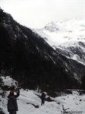 去冰湖路上的雪景