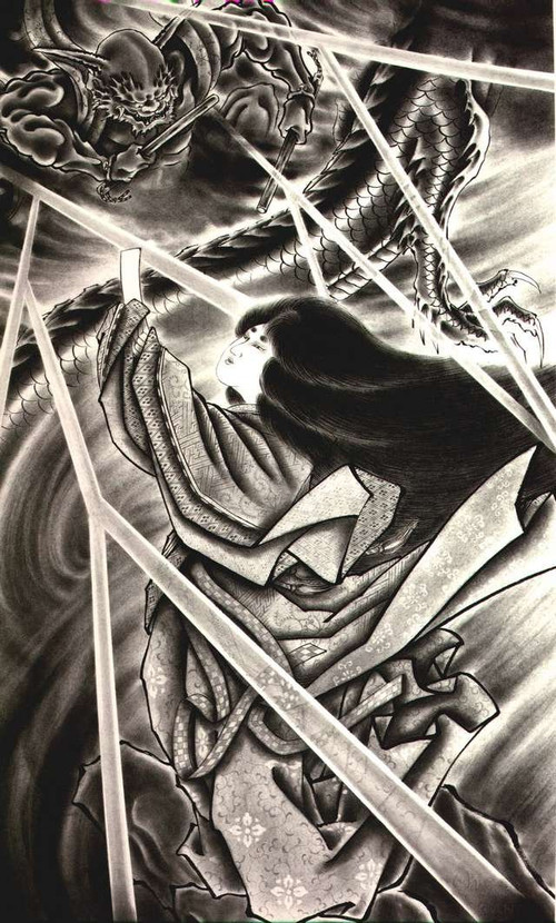 日本鬼怪纹身图案内容图片分享